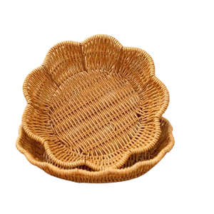 Panier de rangement alimentaire durable pour la cuisine, panier en rotin fait main, couleur marron, design tendance, panier en rotin artisanal - Product Image 1