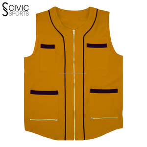 เสื้อแจ็คเก็ตแบบมีซิปสำหรับร้านตัดผมมืออาชีพเสื้อกั๊กขนสัตว์หลากสีสำหรับช่างทำผม - Product Image 5