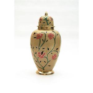 Urnas de Cremación de Metal Grandes para Cenizas Humanas, Urna Funeraria de Latón Hecha a Mano con Diseño de Pájaros Voladores, Urna Decorativa para Entierro - Product Image 4