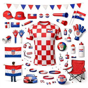 Premium Promotional Soccer Fan Kit With Jersey <b>Scarf</b> <b>Hat</b> Flag And Ball Designed For Match Day Support And Football Events - Product Image 1