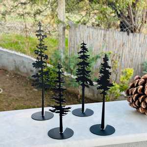 Handmade Metal <b>Tree</b> Decorations Minimalist Design Engraved Plant Pattern For Presents Handmade Metal <b>Tree</b> Decorations Minimalist - Product Image 1