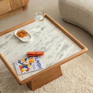 โต๊ะกาแฟทรงสี่เหลี่ยม แวนดาน่า นิมบัส อัลตร้า ทำจากไม้มะม่วงและหินอ่อน - Product Image 3