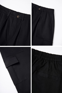 Pantalon cargo homme INTENTION SPORTS en toile de coton coupe slim, séchage rapide, logo sur la jambe gauche, multi-poches, idéal pour la randonnée décontractée et les activités de plein air - Product Image 5