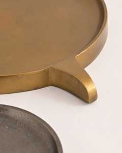 Luxury Irregular Aluminum <b>Decorative</b> <b>Trays</b> Set Silver <b>Black</b> Minimalist Handle Design Single-piece Package Diwali Bar Mitzvah - Product Image 2