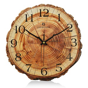 Reclaimed Acacia Wood <b>Decorative</b> <b>Wall</b> <b>Clock</b> Wholesale | Hand-Painted Numbers - Product Image 3