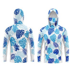 Ropa de Protección Solar Anti-UV de Verano, Camiseta de Pesca Personalizada con Capucha y Manga Larga con Protección Solar SPF 50 UV para Hombre - Product Image 1