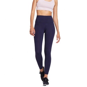 <b>Womens</b> Custom Design Cheap Price Knee-Length <b>Leggings</b> Yoga Pants Pockets Mid Waist Four-Way Stretch Gym Workout Running Sports - Product Image 1