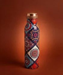 Handcraft Floral <b>Printed</b> Stainless Steel Insulated Water Bottle Reusable Travel Drinking Bottle For Home And <b>Office</b> - Product Image 1
