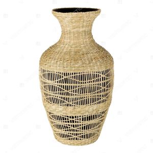 Vietrustic Vintage Bamboo <b>Frame</b> <b>Plant</b> and Flower Organizer Seagrass Vase For Interior Decoration <b>Plant</b> Vase - Product Image 5