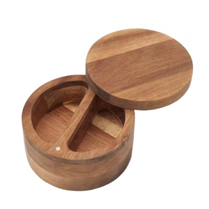 Small wood Storage <b>Box</b> for Seeds and Spice for Decoration Table and Kitchen Handmade Gift Item Wood Salt and Pepper Bowl Set - Product Image 1