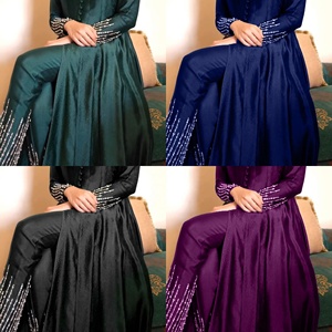Juego de Salwar Kameez de seda Chinon de moda con hilo de botones Potali y trabajo de secuencia para eventos y fiestas de festivales - Product Image 6