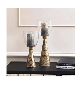 Table Centerpieces Antique <b>Brass</b> <b>Candle</b> <b>Holder</b> for Home Decor Unique Design Aluminium <b>Candle</b> Pillar <b>Holder</b> - Product Image 1