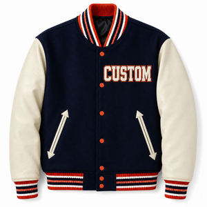 SHH INDUSTRIES Custom <b>Men's</b> Varsity <b>Jacket</b> Letterman <b>Baseball</b> Bomber <b>Jacket</b> Custom Logo High Street College <b>Jacket</b> 100% Cotton - Product Image 1