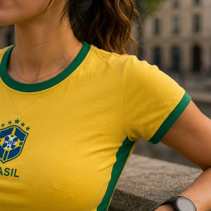 เสื้อยืดครอปผู้หญิงแบบสั่งทำพิเศษ ผ้าโพลีเอสเตอร์ผสมสแปนเด็กซ์ ถักทอป้องกันการเป็นขุย สไตล์ Y2K - Product Image 5