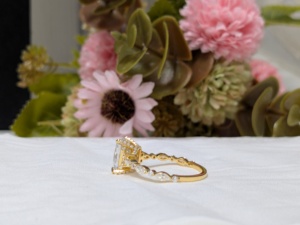 1.95 Ct Radiant Cut Lab Grown Diamond <b>Vintage</b> Style Wedding Engagement <b>Ring</b>, Gift For Women's, Solid 14k Yellow <b>Gold</b> <b>Ring</b> - Product Image 5