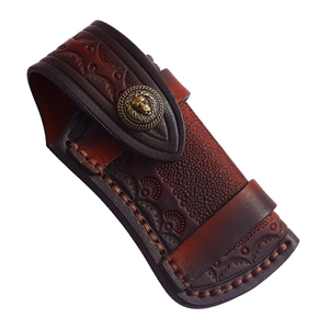 Handmade Leather Pouch For Folding Knives Handcrafted Genuine Leather Protective Belt Holster Knife Storage Case Outdoor - Product Image 6