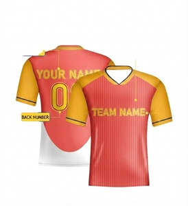 CUSTOMIZE Coral Red Heat-Transfer Printed 100% Polyester <b>Soccer</b> Jersey Football Uniform Breathable Mesh Personalized Sportswear - Product Image 1