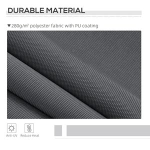 Tenda da Sole Retrattile Manuale 8FT X 13FT con Protezione UV, Bracci Pieghevoli Grigio Scuro per Terrazze - Product Image 4