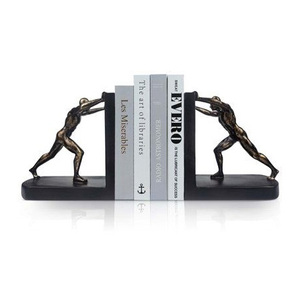 Premium Decorative Aluminium <b>Book</b> Holder Bookends, Handmade Metal Bookshelf Organizer Stand for Home Library, Office Desk, Study - Product Image 2