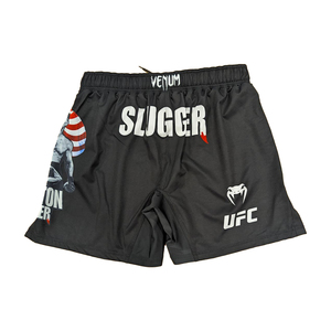 New UFC Men's MMA Fight Kit Black Sublimation Print <b>T</b>-Shirt and Shorts Set Quick Dry Polyester Mixed Martial Arts Wear Spandex - Product Image 4