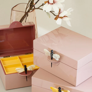 Luxury Artisan Viet Nam Lacquer Box Dragonfly MOP Inlay Decorative Storage Case for High End Interior Design Projects - Product Image 6