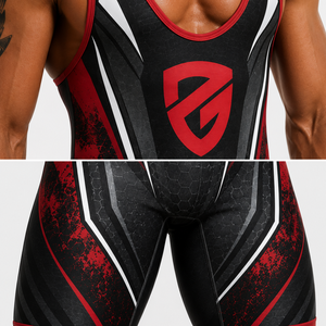 ZEE GOOD Singlet de Powerlifting Haute Performance Unisexe Professionnel Imprimé Numérique Spandex/Polyester Écologique Extensible - Product Image 4