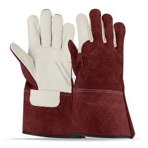 Guantes de Cuero para Soldadura Resistentes al Calor y a los Cortes, Guantes de Trabajo Sueltos de Protección - Product Image 6
