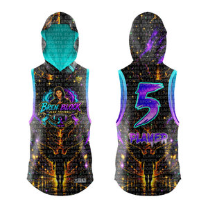Ensemble d'uniformes de football 7 sur 7 de haute qualité, design sublimé Angel, débardeur à capuche et short, unisexe adulte, toutes saisons, séchage rapide - Product Image 2
