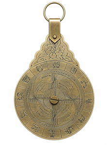 Astrolabio Antiguo de Latón, Instrumento de Navegación Astronómica Vintage, Herramienta Científica Náutica Decorativa, Decoración de Pared Marítima Histórica - Product Image 1