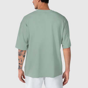 T-shirts Homme et Femme en Gros Coupe Ample et Carrée 100% Coton Tricoté Épais Impression Personnalisée Fournisseur de T-shirts en Gros - Product Image 3