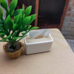 Caja de pañuelos en miniatura 1:6, cubierta moderna de plástico PLA para casa de muñecas, juguete, decoración blanca unisex para mayores de 14 años - Product Image 5