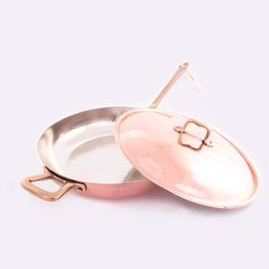 Sartén de Cobre Estilo Vintage con Mango de Latón, Sartén Forjada a Mano para Cocinar, Uso en Restaurantes, Hoteles y Cocina Casera - Product Image 1