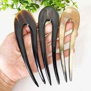 Épingle à cheveux en corne de buffle faite à la main de qualité supérieure, écologique, design personnalisable, taille ajustable, couleur naturelle, AL MALIK CRAFT - Product Image 4