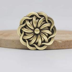 ลูกบิดตู้ทองเหลืองโบราณ ลูกบิดประตูตู้เสื้อผ้าวินเทจ มือจับลิ้นชักตู้ ฮาร์ดแวร์ลิ้นชักครัว - Product Image 5