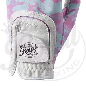 Gants de golf unisexes personnalisables Grace, paume blanche, cuir véritable souple, antidérapants, logo personnalisé, ensemble d'emballage sportif pour hommes en cuir Cabretta - Product Image 3