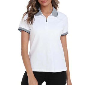 Camisa polo para mujer, camiseta de manga corta con cuello, tela transpirable, ropa deportiva informal cómoda para golf, tenis, trabajo y uso en verano - Product Image 3