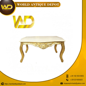Mesa Consola Moderna de Madera Maciza Ajustable con Tapa de Mármol para Sala de Estar, Apartamento, Oficina en Casa, Muebles - Product Image 3
