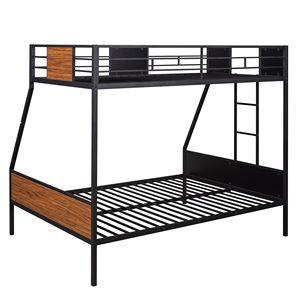 Cama Literas Doble sobre Matrimonial de Estilo Moderno con Estructura de Acero y Barandilla de Seguridad, Escalera Integrada para Dormitorio, para Niños, Niñas y Adultos en Residencias - Product Image 6