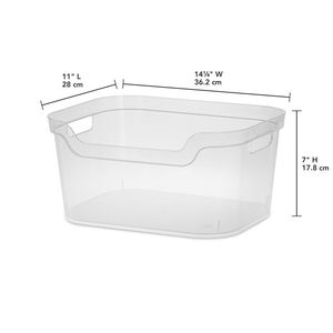 Confezione da 6 contenitori grandi in plastica trasparente con apertura frontale per un facile accesso e stoccaggio - Product Image 3