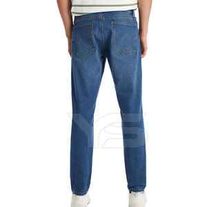 Pantalones Vaqueros Rectos de Mezclilla a Precio Mayorista - Jeans Casuales de Tiro Medio Transpirables con Lavado a la Piedra, Ideales para Primavera/Invierno/Verano (ODM) - Product Image 5