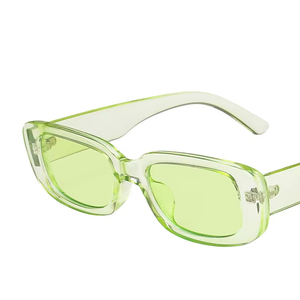 Lunettes de soleil classiques rétro pour femmes, design de marque, lunettes de soleil rectangulaires vintage, verres bleus, roses, verts clairs, lunettes de protection UV400 - Product Image 3