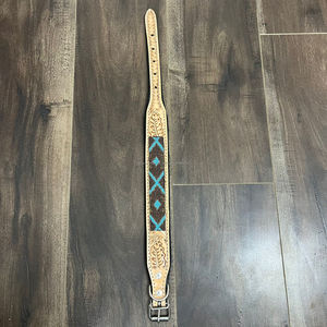 Wholesale Designer Pet Accessories <b>Tooled</b> <b>Leather</b> High Quality S, M, L, XL Size Cowhide <b>Leather</b> Alloy Hardware Pet & Dog Collars - Product Image 5