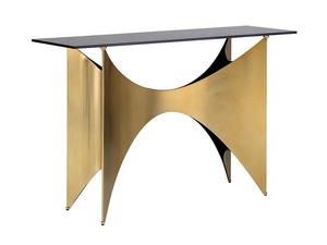 Produttore di moderni tavolino rotondo in metallo con Base in <span class=keywords><strong>vetro</strong></span> con piano in <span class=keywords><strong>vetro</strong></span> affumicato per mobili da soggiorno - Product Image 2