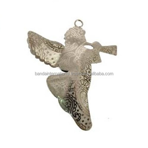 Artículo decorativo colgante de hierro con acabado plateado para decoración del hogar y otras decoraciones navideñas - Product Image 2