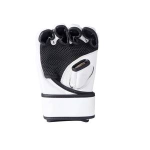 White Half Finger Boxing <b>Gloves</b> Red Dripping Design PU Material Buckle Closure Gym Training Gear Unisex Weightlifting <b>Gloves</b> - Product Image 2