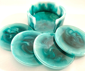 High Quality <b>Clear</b> <b>Resin</b> Designer Cup Coaster Handmade Classic Style Best Wholesale <b>Resin</b> Coaster From India - Product Image 1