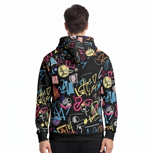 Men's Full Print Sublimation Hoodie Regular Fit Wind Resistant <b>Sweatshirt</b> Pullover for <b>Gym</b> Fitness Training Outdoor Daily Wear - Product Image 2