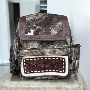 2026 Multi-Functional <b>Large</b> Capacity Animal Prints Carved Hand Tool <b>Leather</b> College Daily Waterproof Lightweight Travel Hiking - Product Image 1