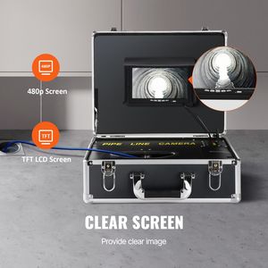 Localizzatore 512Hz, Endoscopio Industriale da 7 Pollici IP68, Telecamera per Fognature con 12 LED Regolabili, Funzione DVR per Ispezione Tubazioni fino a 30 m - Product Image 3