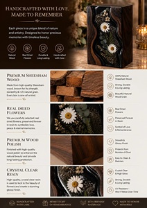 Urna de Madera de Palisandro con Resina y Diseño Personalizado de Pitbull para Cremación de Mascotas, Recuerdo Conmemorativo - Ecológica y Duradera - Product Image 6